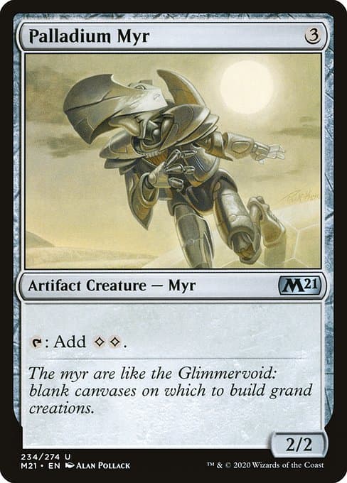 Palladium Myr from Core Set 2021 (Uncommon)