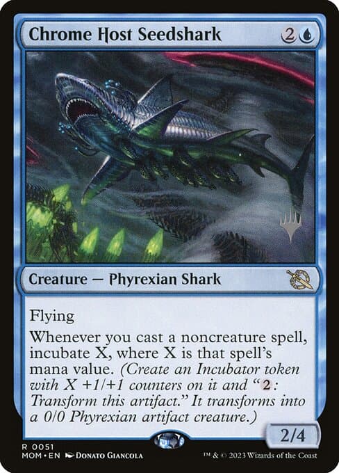 Chrome Host Seedshark from March of the Machine Promos (Rare)