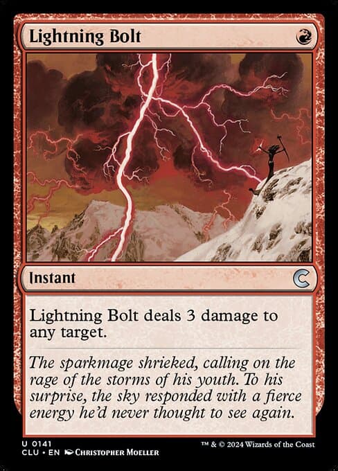 Lightning Bolt from Ravnica: Clue Edition (Uncommon)