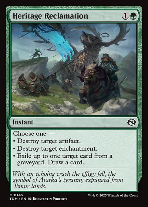 Heritage Reclamation from Tarkir: Dragonstorm (Common)