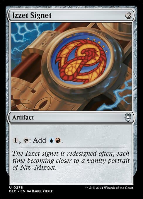 Izzet Signet from Bloomburrow Commander (Uncommon)