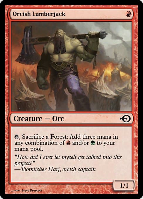 Orcish Lumberjack from Magic Online Promos (Common)