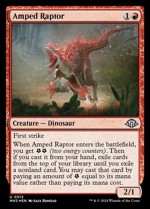 Amped Raptor from Modern Horizons 3 (Uncommon)