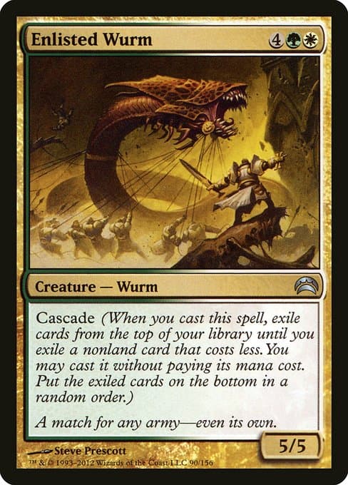 Enlisted Wurm from Planechase 2012 (Uncommon)