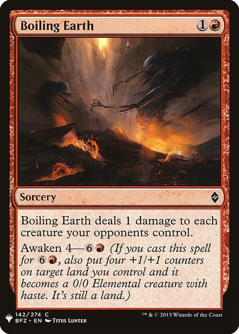 Boiling Earth from The List (Common)