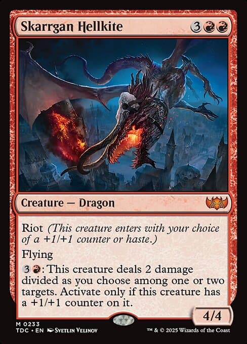 Skarrgan Hellkite from Tarkir: Dragonstorm Commander (Mythic)