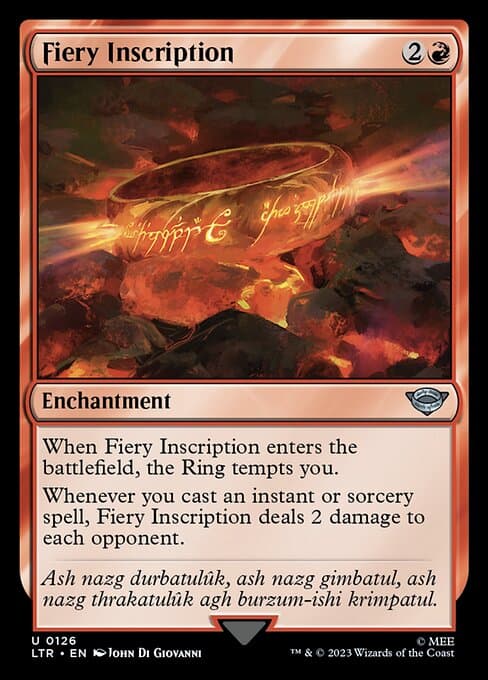 Fiery Inscription (Uncommon)