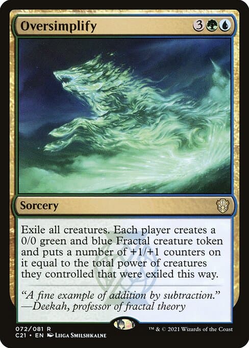 Oversimplify from Commander 2021 (Rare)