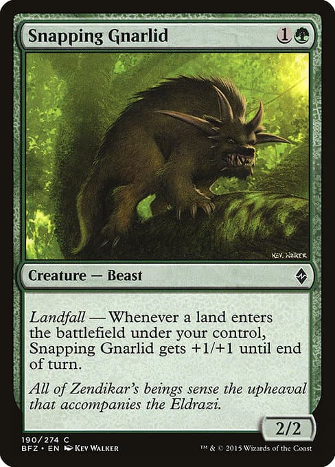 Snapping Gnarlid from Battle for Zendikar (Common)