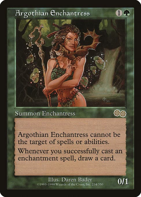 Argothian Enchantress from Urza's Saga (Rare)