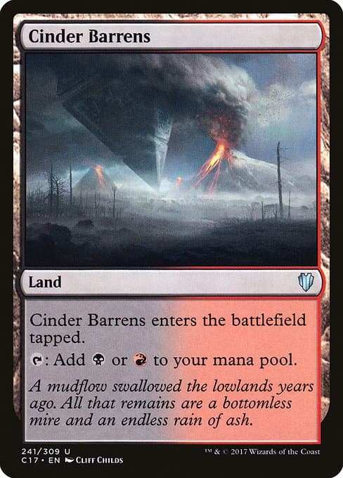 Cinder Barrens from Commander 2017 (Uncommon)