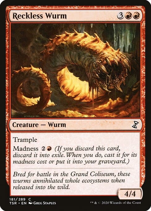 Reckless Wurm from Time Spiral Remastered (Common)