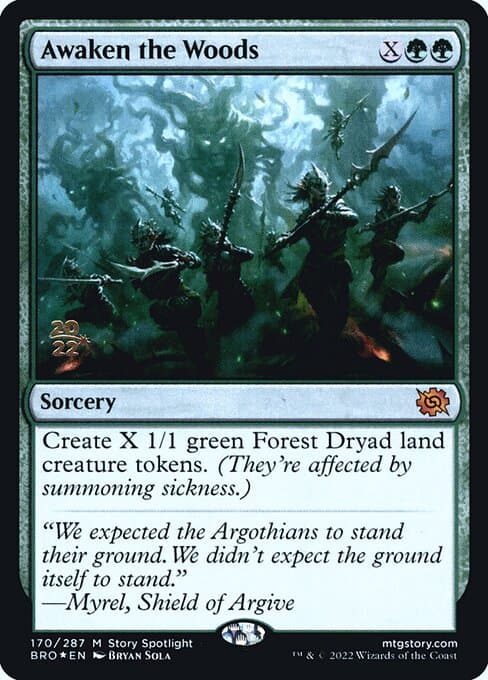Awaken the Woods from The Brothers' War Promos (Mythic)