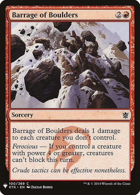 Barrage of Boulders from The List (Common)