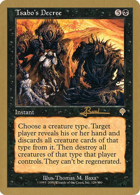 Tsabo's Decree from World Championship Decks 2001 (Rare)