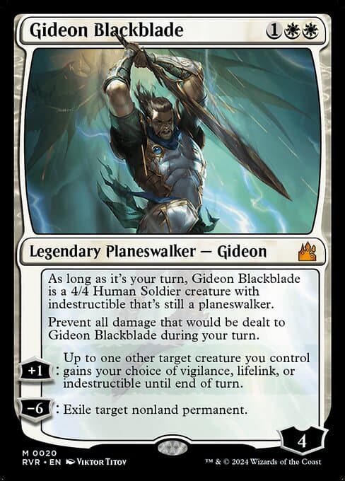 Gideon Blackblade from Ravnica Remastered (Mythic)