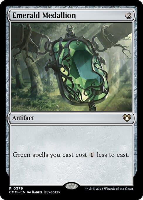 Emerald Medallion from Commander Masters (Rare)
