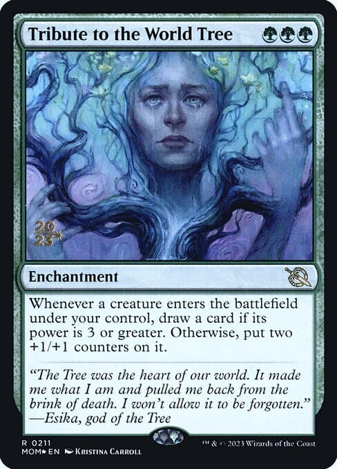 Tribute to the World Tree from March of the Machine Promos (Rare)