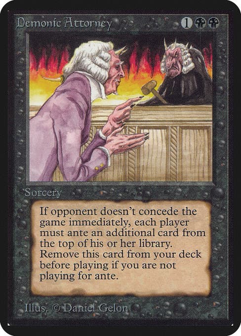 Demonic Attorney from Limited Edition Alpha (Rare)