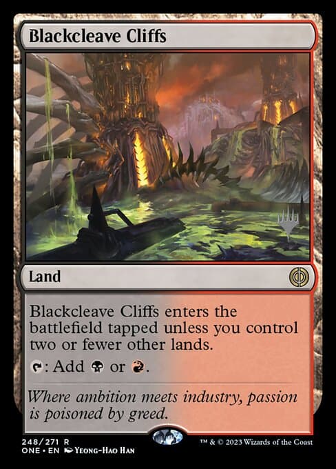 Blackcleave Cliffs from Phyrexia: All Will Be One Promos (Rare)