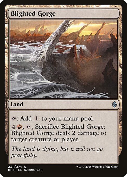 Blighted Gorge from Battle for Zendikar (Uncommon)
