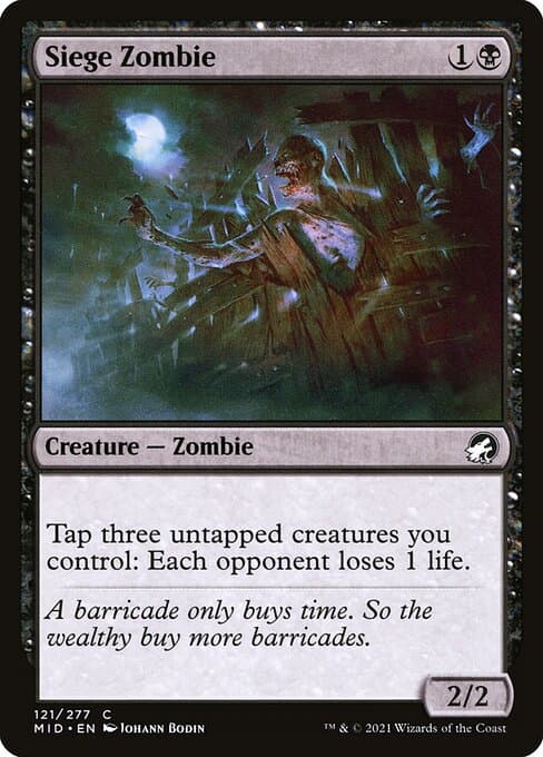 Siege Zombie from Innistrad: Midnight Hunt (Common)
