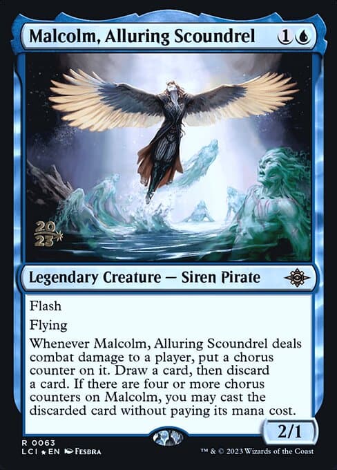 Malcolm, Alluring Scoundrel from The Lost Caverns of Ixalan Promos (Rare)