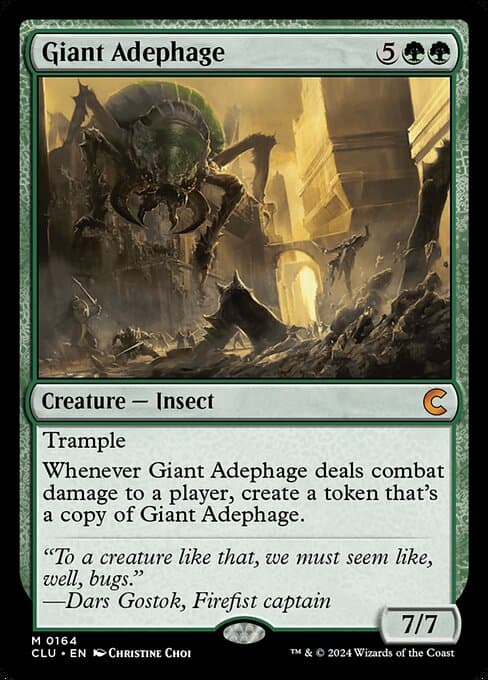Giant Adephage from Ravnica: Clue Edition (Mythic)