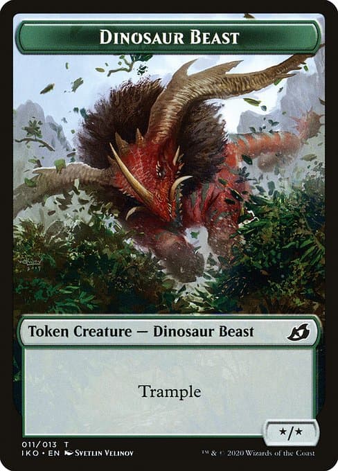 Dinosaur Beast from Ikoria: Lair of Behemoths Tokens (Common)