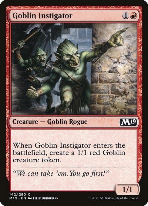 Goblin Instigator from Core Set 2019 (Common)