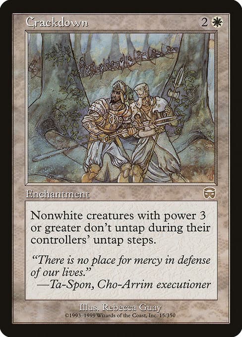 Crackdown from Mercadian Masques (Rare)