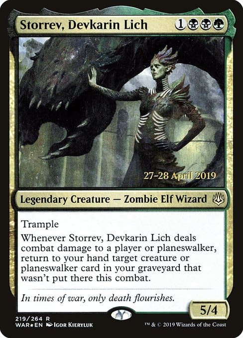 Storrev, Devkarin Lich from War of the Spark Promos (Rare)