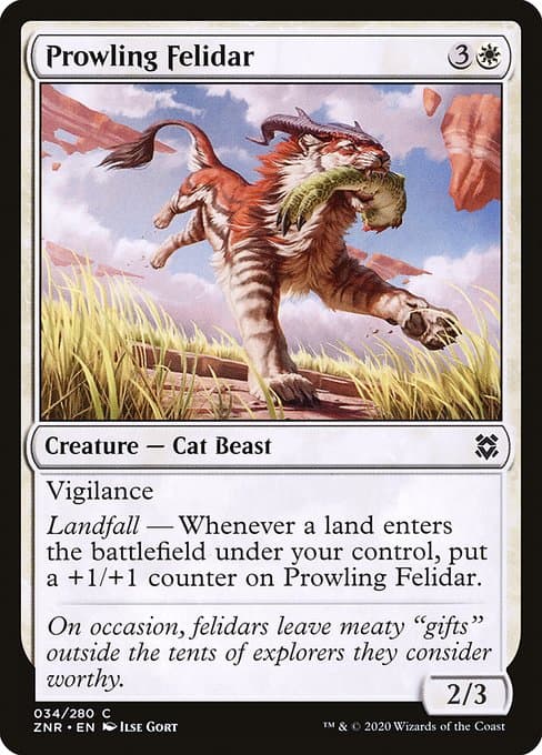 Prowling Felidar from Zendikar Rising (Common)