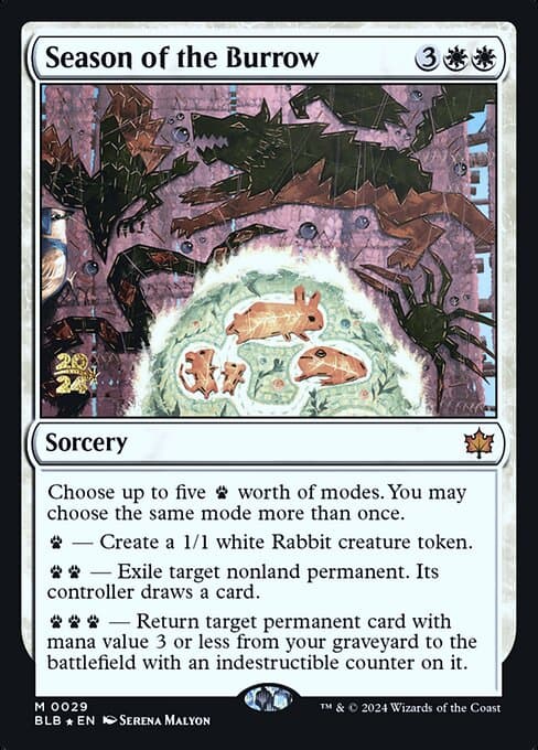 Season of the Burrow from Bloomburrow Promos (Mythic)