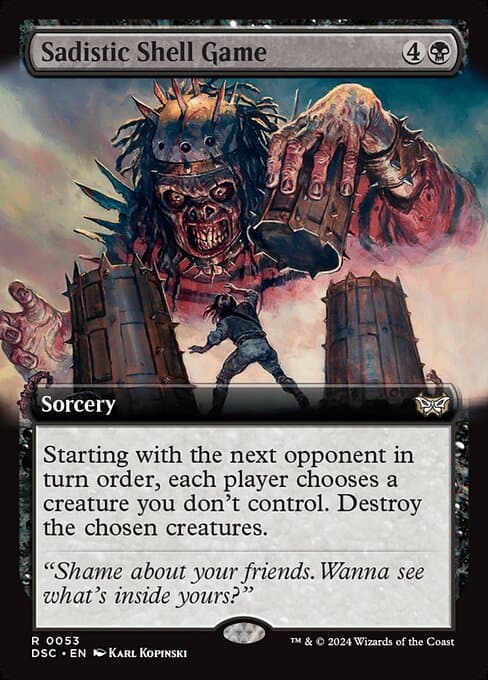 Sadistic Shell Game from Duskmourn: House of Horror Commander (Rare)