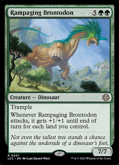 Rampaging Brontodon from The Lost Caverns of Ixalan Commander (Rare)