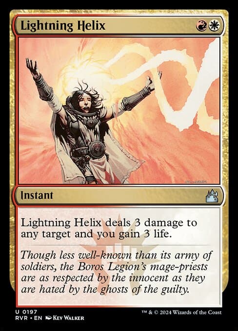 Lightning Helix from Ravnica Remastered (Uncommon)