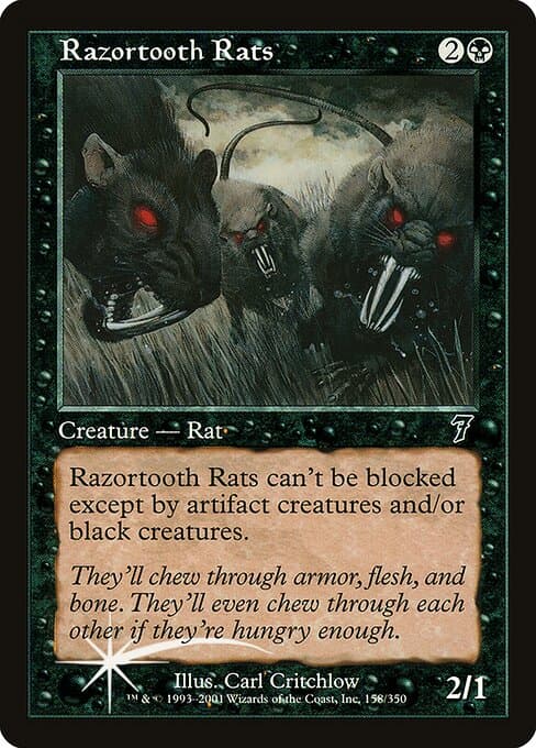 Razortooth Rats from Seventh Edition (Common)