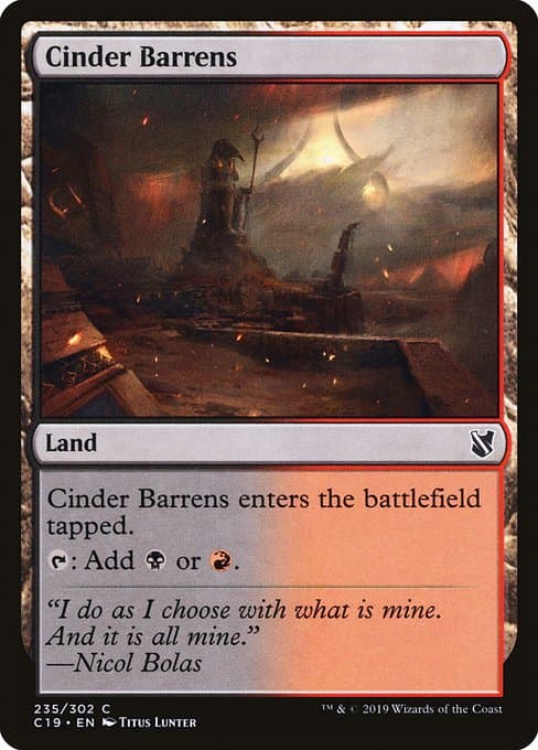 Cinder Barrens from Commander 2019 (Common)