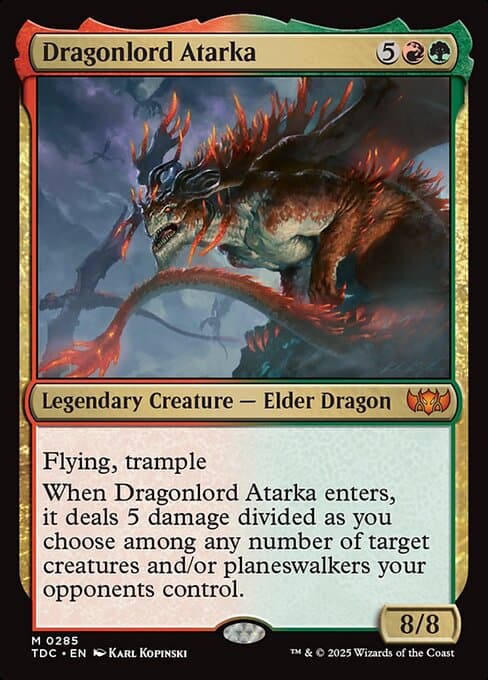 Dragonlord Atarka from Tarkir: Dragonstorm Commander (Mythic)
