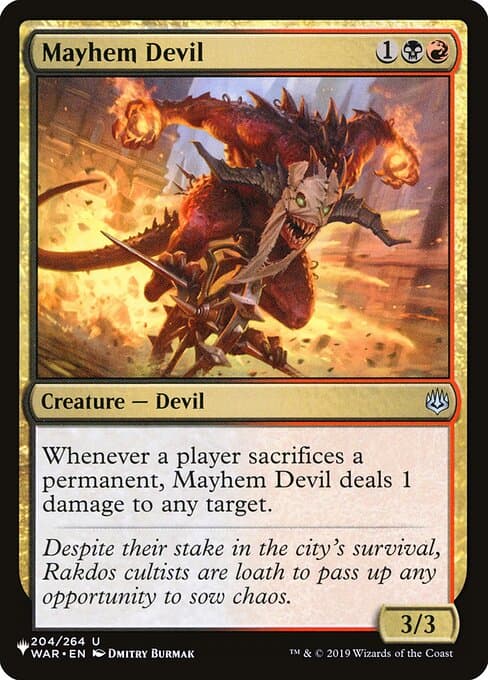 Mayhem Devil from The List (Uncommon)