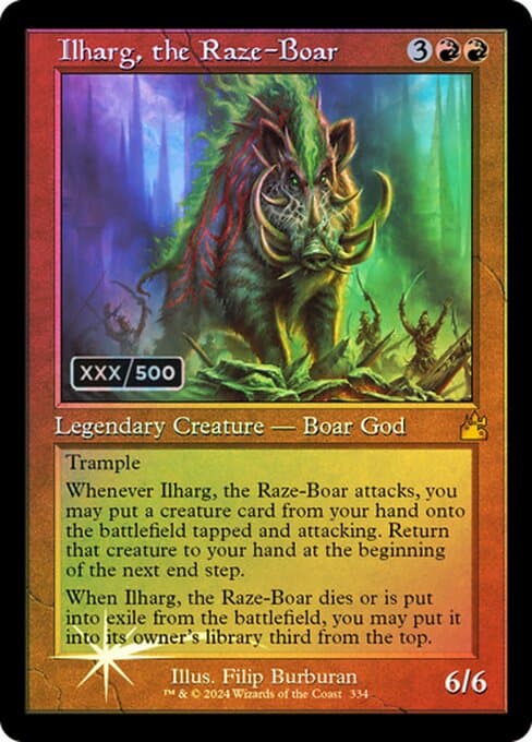Ilharg, the Raze-Boar from Ravnica Remastered (Mythic)