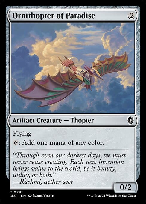 Ornithopter of Paradise from Bloomburrow Commander (Common)