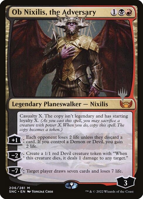 Ob Nixilis, the Adversary from Streets of New Capenna Promos (Mythic)
