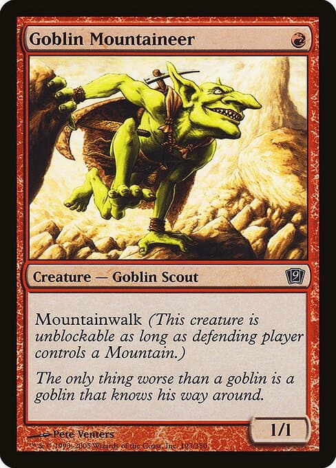 Goblin Mountaineer from Ninth Edition (Common)