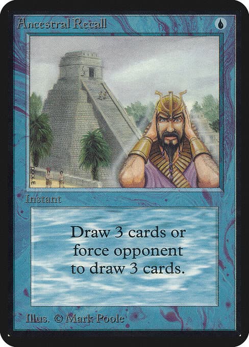 Ancestral Recall from Limited Edition Alpha (Rare)
