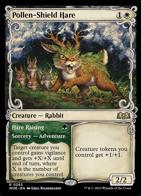 Pollen-Shield Hare // Hare Raising from Wilds of Eldraine (Rare)