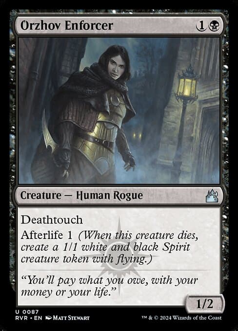 Orzhov Enforcer from Ravnica Remastered (Uncommon)