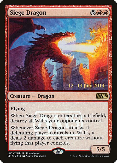 Siege Dragon from Magic 2015 Promos (Rare)