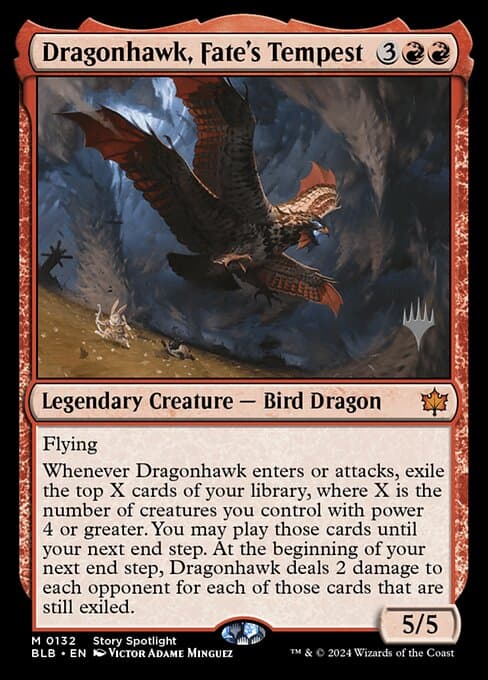 Dragonhawk, Fate's Tempest from Bloomburrow Promos (Mythic)